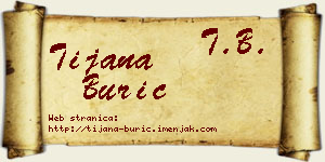 Tijana Burić vizit kartica